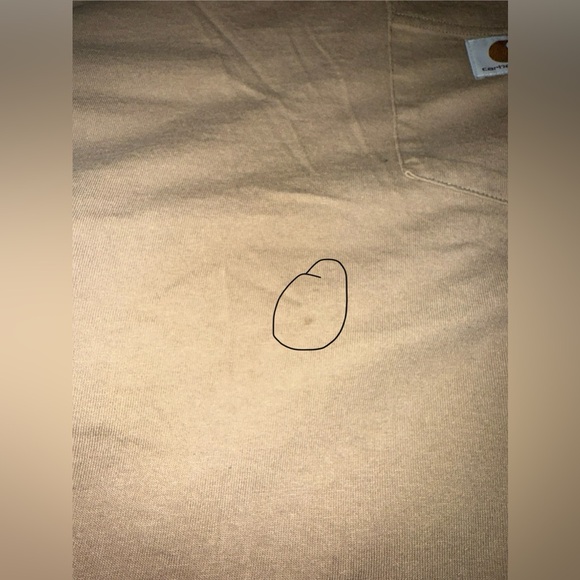 Carhartt Tan Short Sleeve Tee - Picture 2 of 3